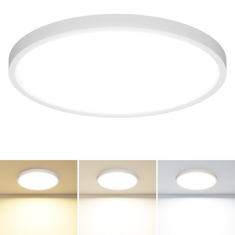 Slochi LED flush mount ceiling light showing 3000K, 4000K, 6500K color temps for mood control