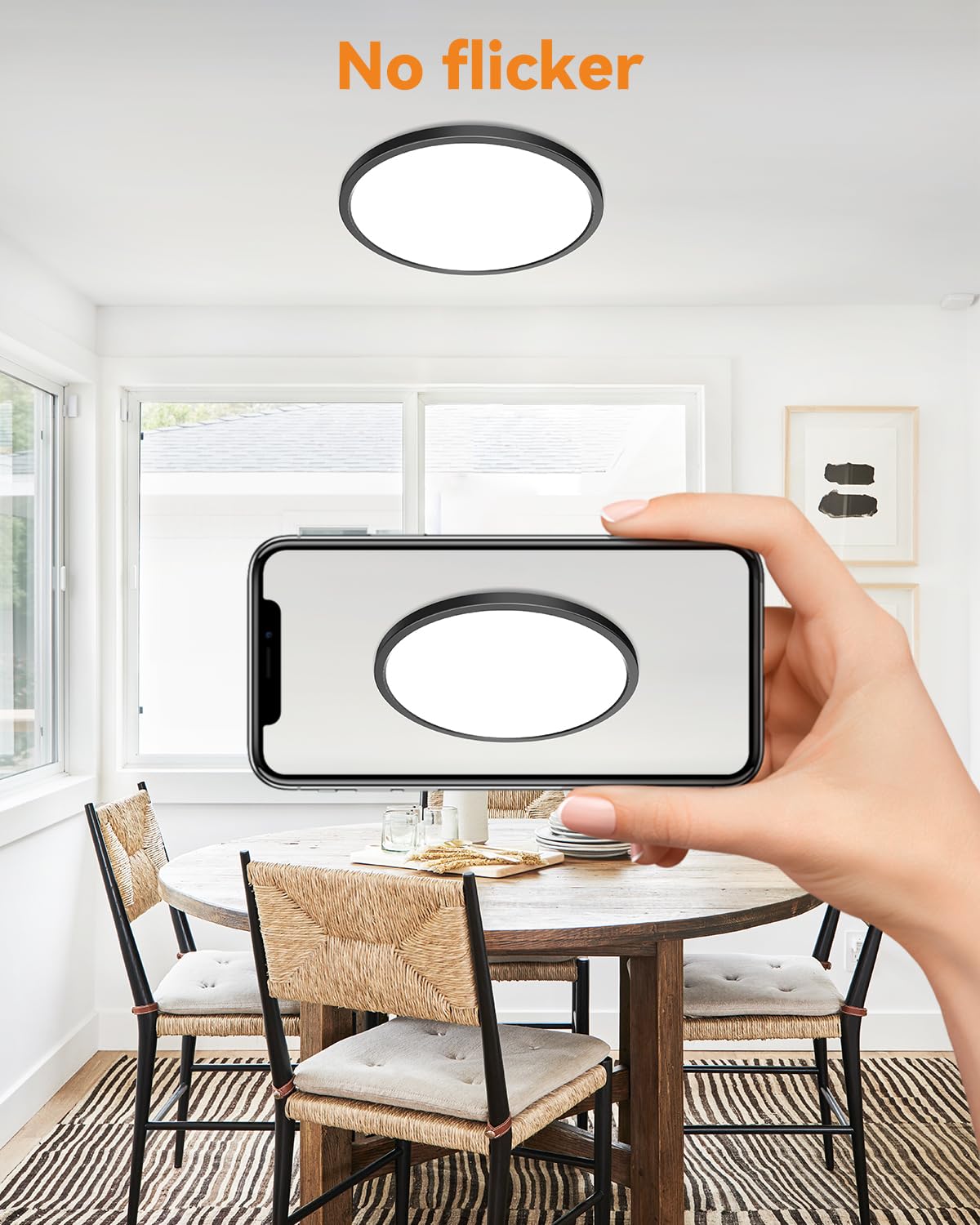 Slochi living room and dining room illumination creates a welcoming atmosphere.
