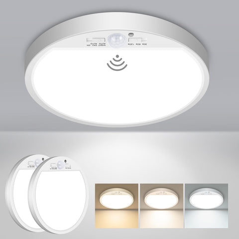 Slochi motion ceiling light closeup shows a modern sensor for hands-free illumination.