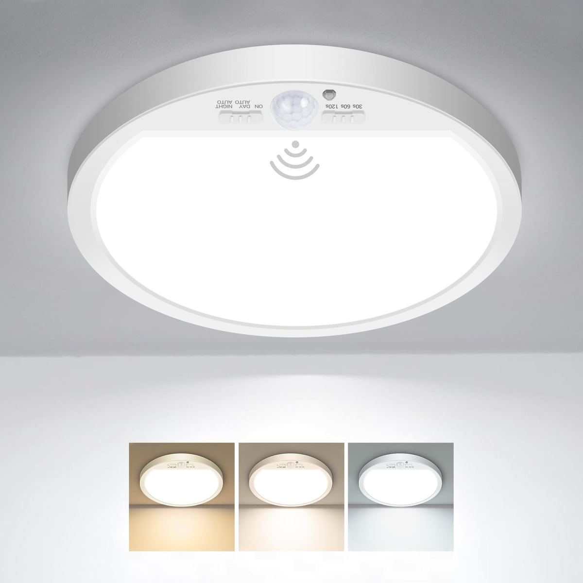 Slochi motion sensor light close-up demonstrates compact design and hands-free activation.