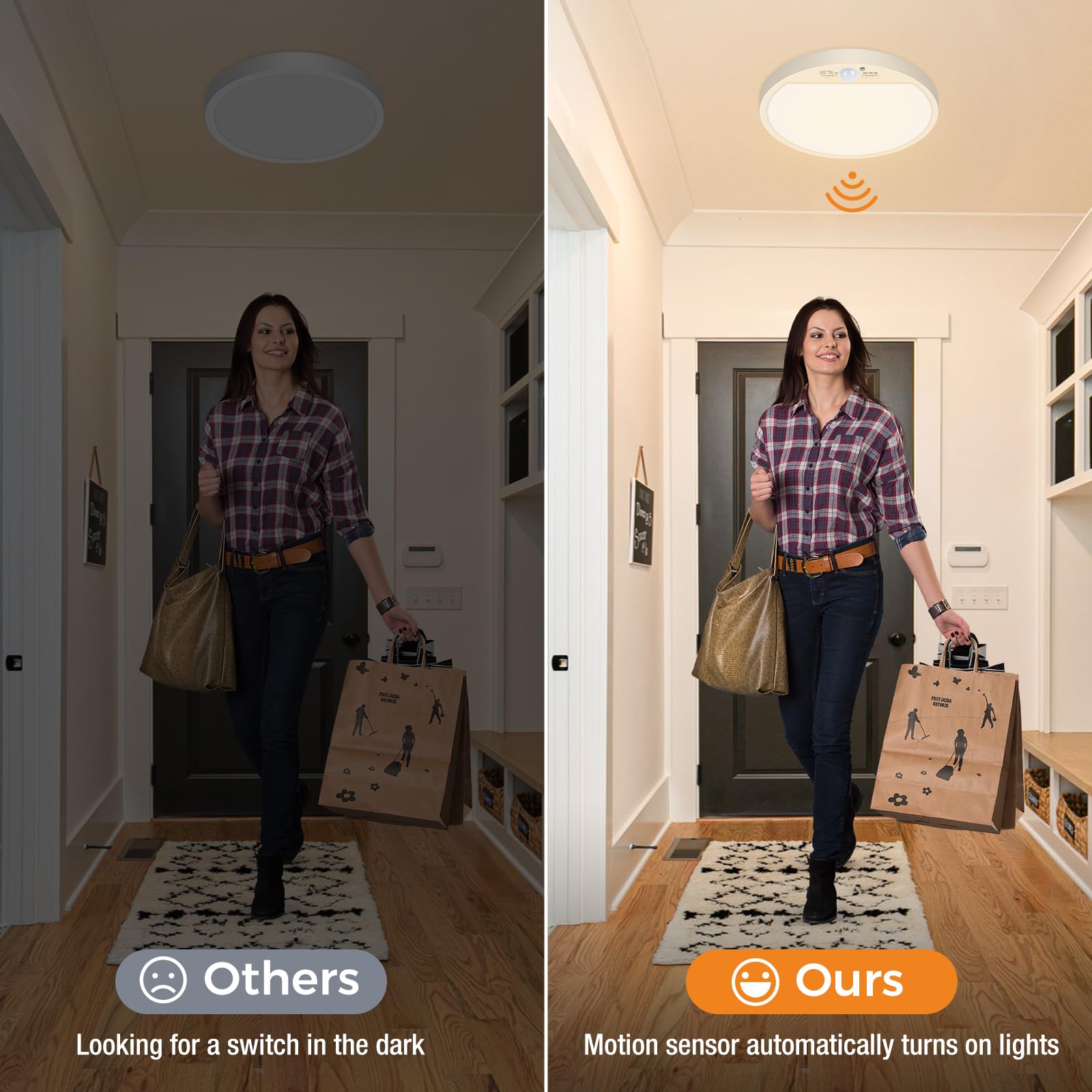 Slochi motion sensor light long lifespan exceeds 25,000 hours.