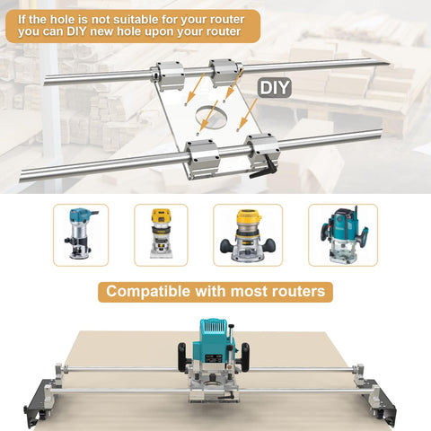 Sloson Router Sled fits most fixed-base routers for versatile woodworking.