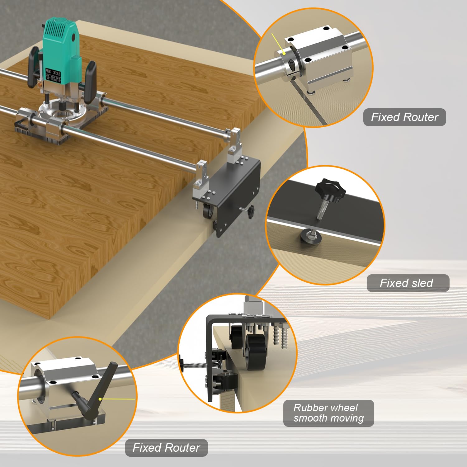 Heavy-duty steel rails resist bending for reliable flattening results.