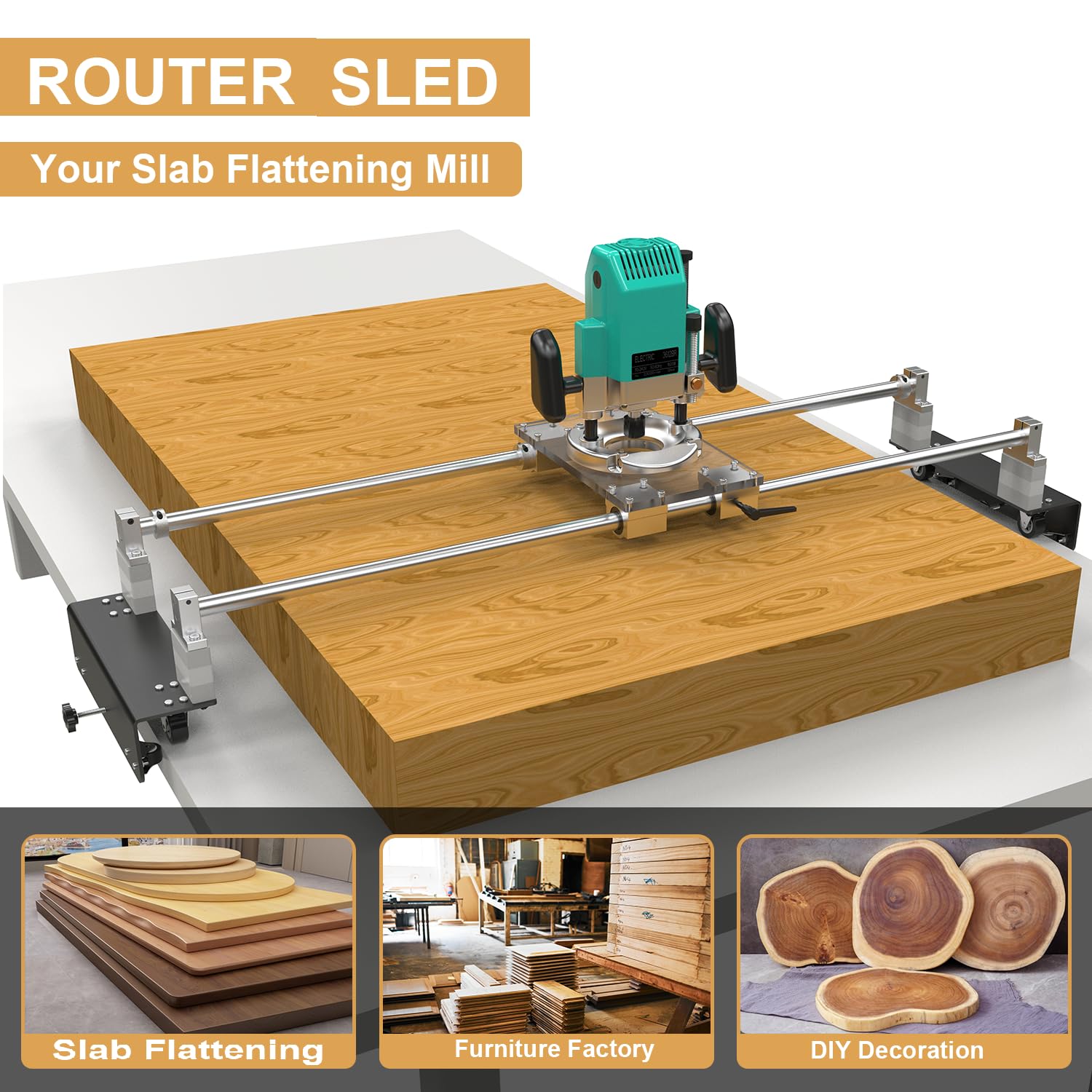 Height-adjustment mechanism shown for exact thickness control on slabs.