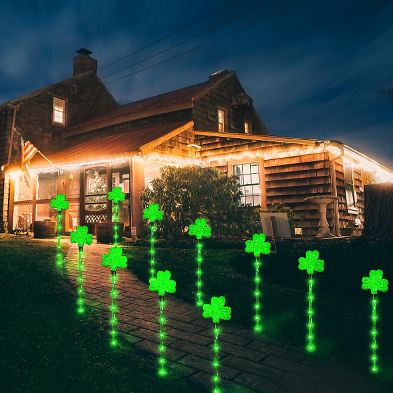 SLTTXNTT solar-powered decor reduces electricity use.