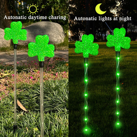 SLTTXNTT shamrock outdoor decor for St Patrick's Day celebrations.