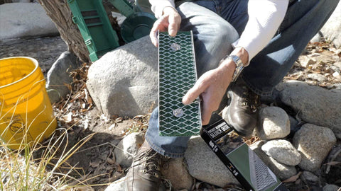 Sluice Fox Pocket Sluice Box v-trap closeup showcases matting choice effectiveness.
