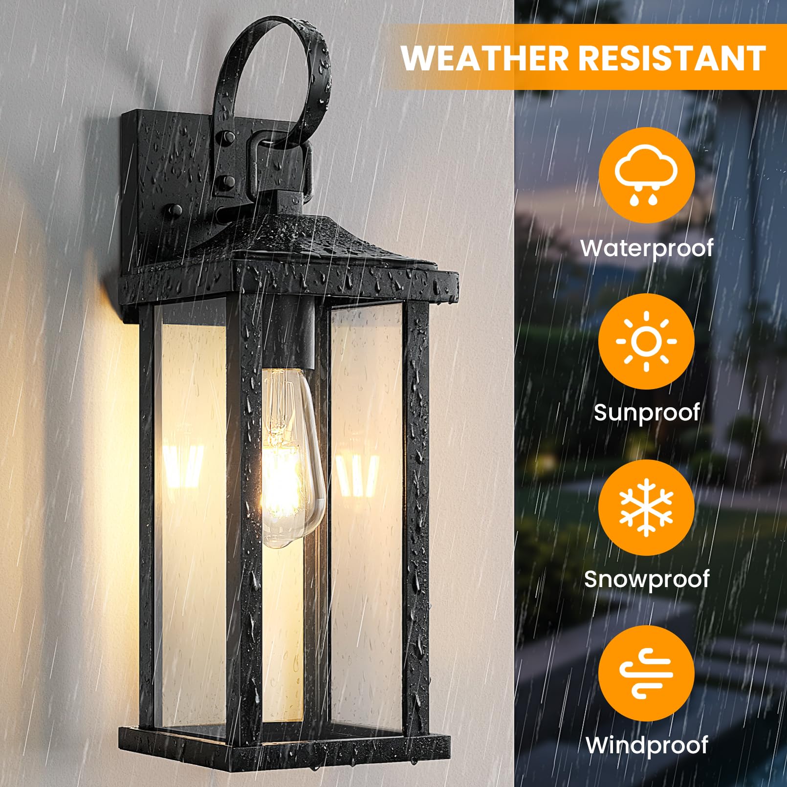 Slypadan 18-inch outdoor wall light side view shows sleek profile