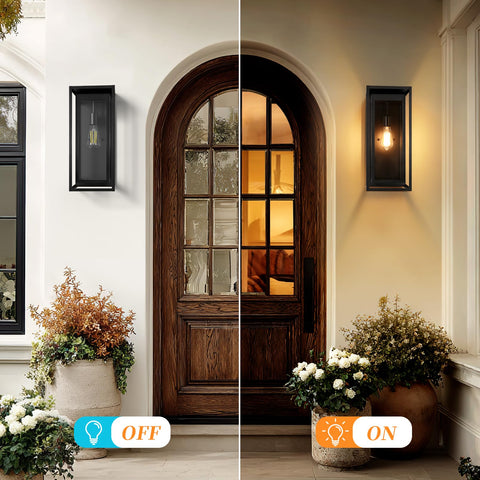 Slypadan large-size wall light delivers broad coverage for front doors and paths.