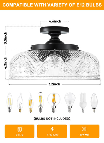 Slypadan open glass base enables easy bulb access and cleaning