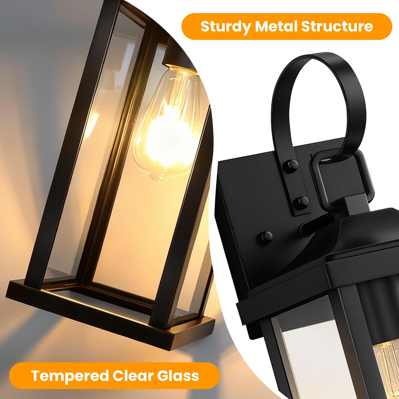 Slypadan outdoor sconce matte black front door accent and durability