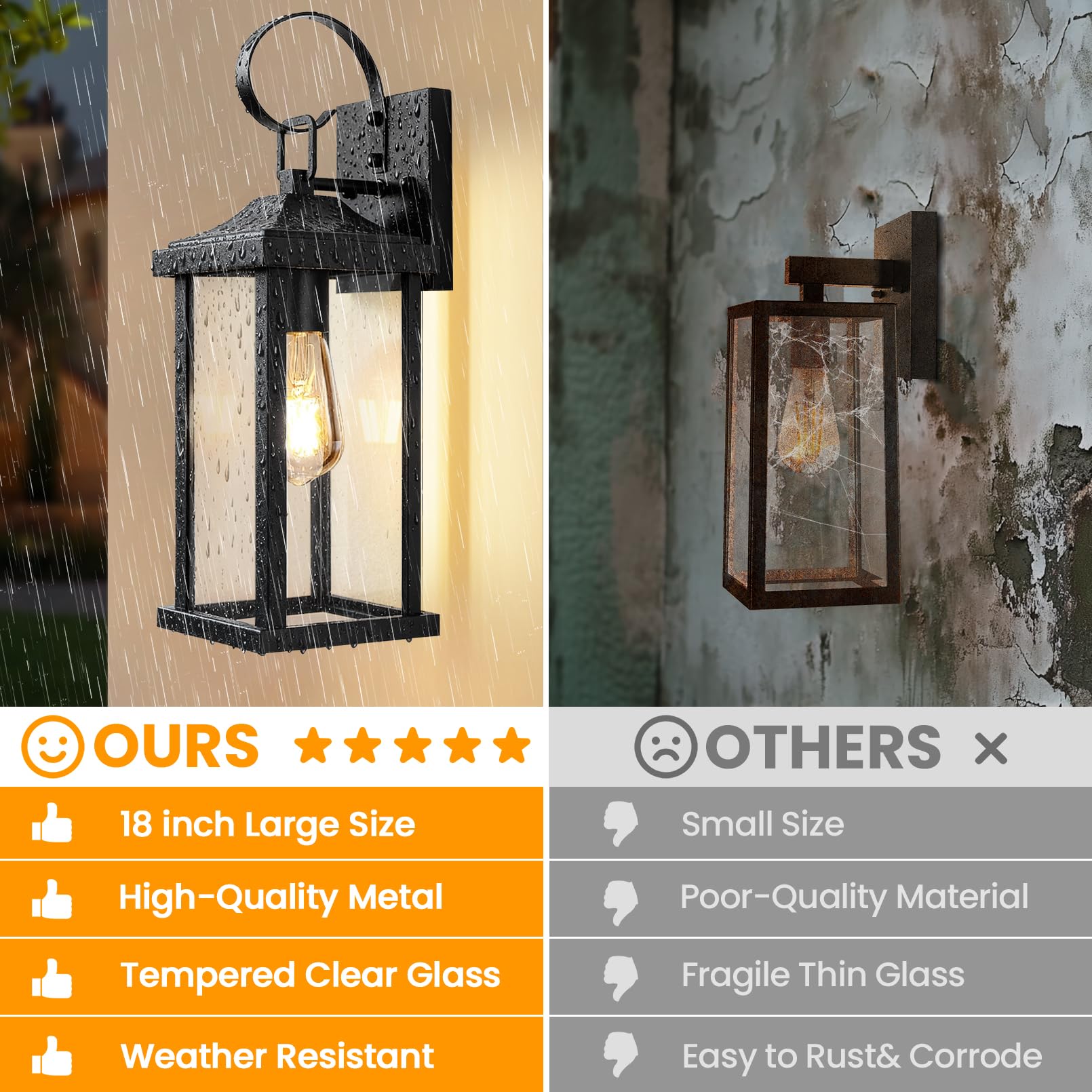 Slypadan outdoor sconce near garage improves visibility and safety