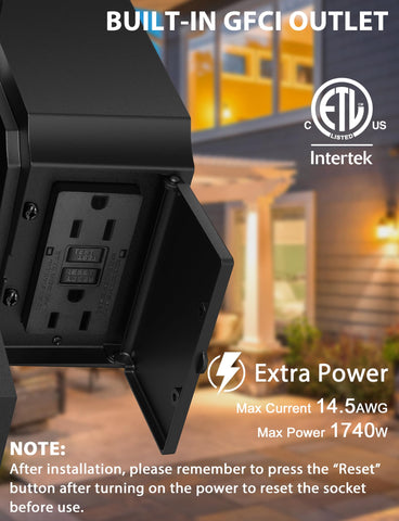 Slypadan outdoor wall light with motion sensor enhances entry security.