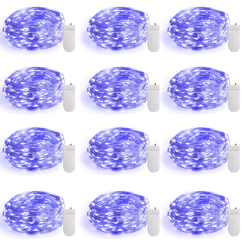 Smacen 12-pack UV fairy lights in 7ft illuminate fluorescent decor for parties.