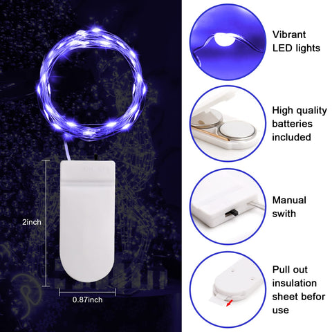 Smacen copper-wire UV fairy lights bend easily for creative decor.