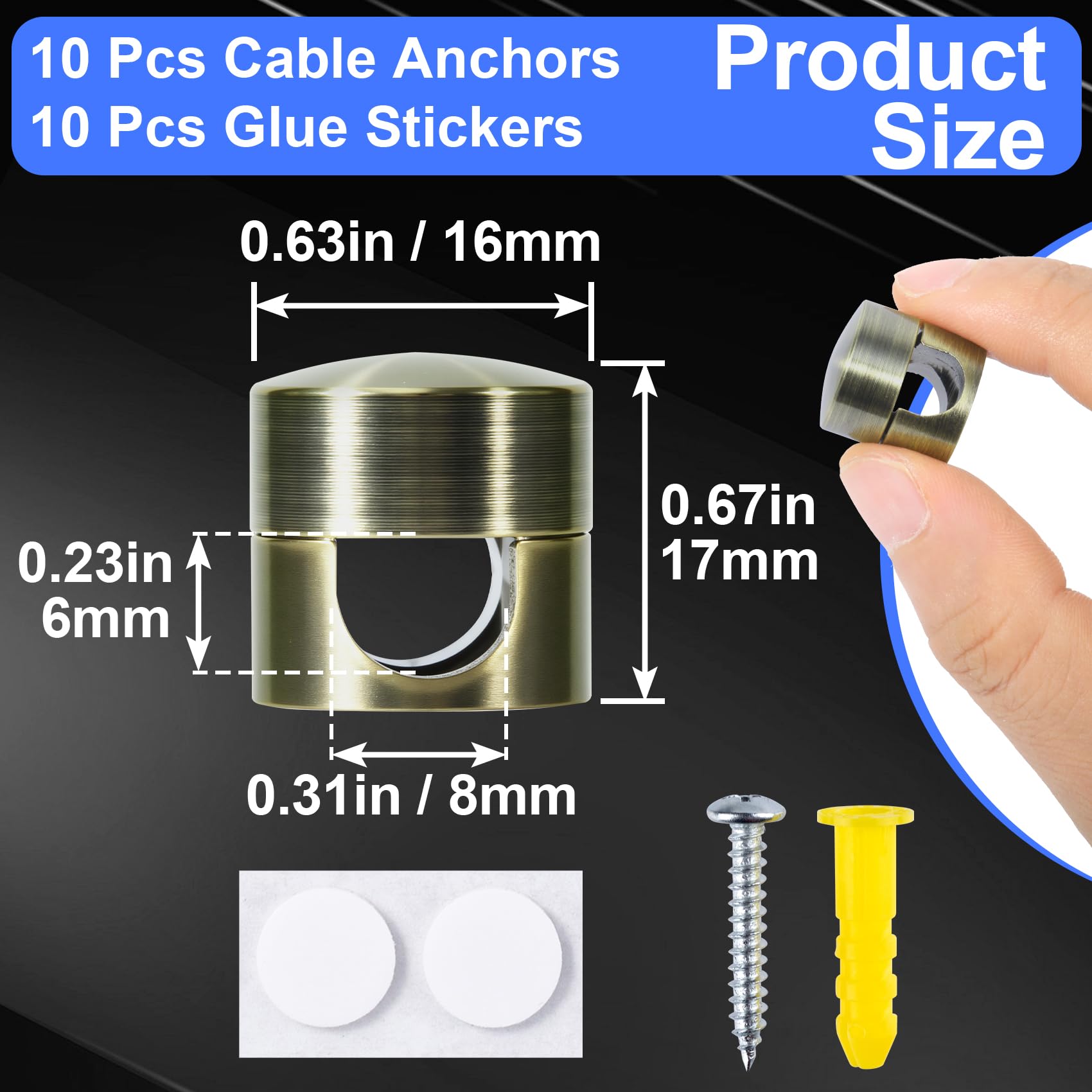 SmallCat adhesive cable anchor clip securing cords on surface to reduce clutter.