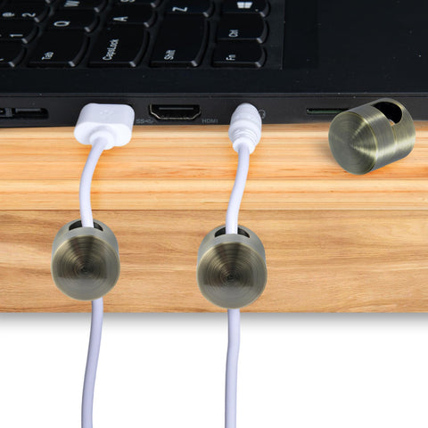 SmallCat nightstand cable clip keeps charging wires tidy by bedside.