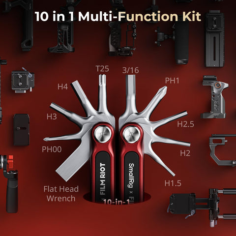 SmallRig Film Riot red kit includes a hanging hole for easy carrying.