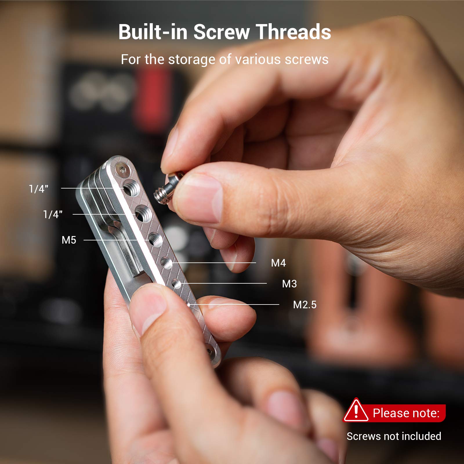 SmallRig folding tool set with side holes for spare screws during setup.