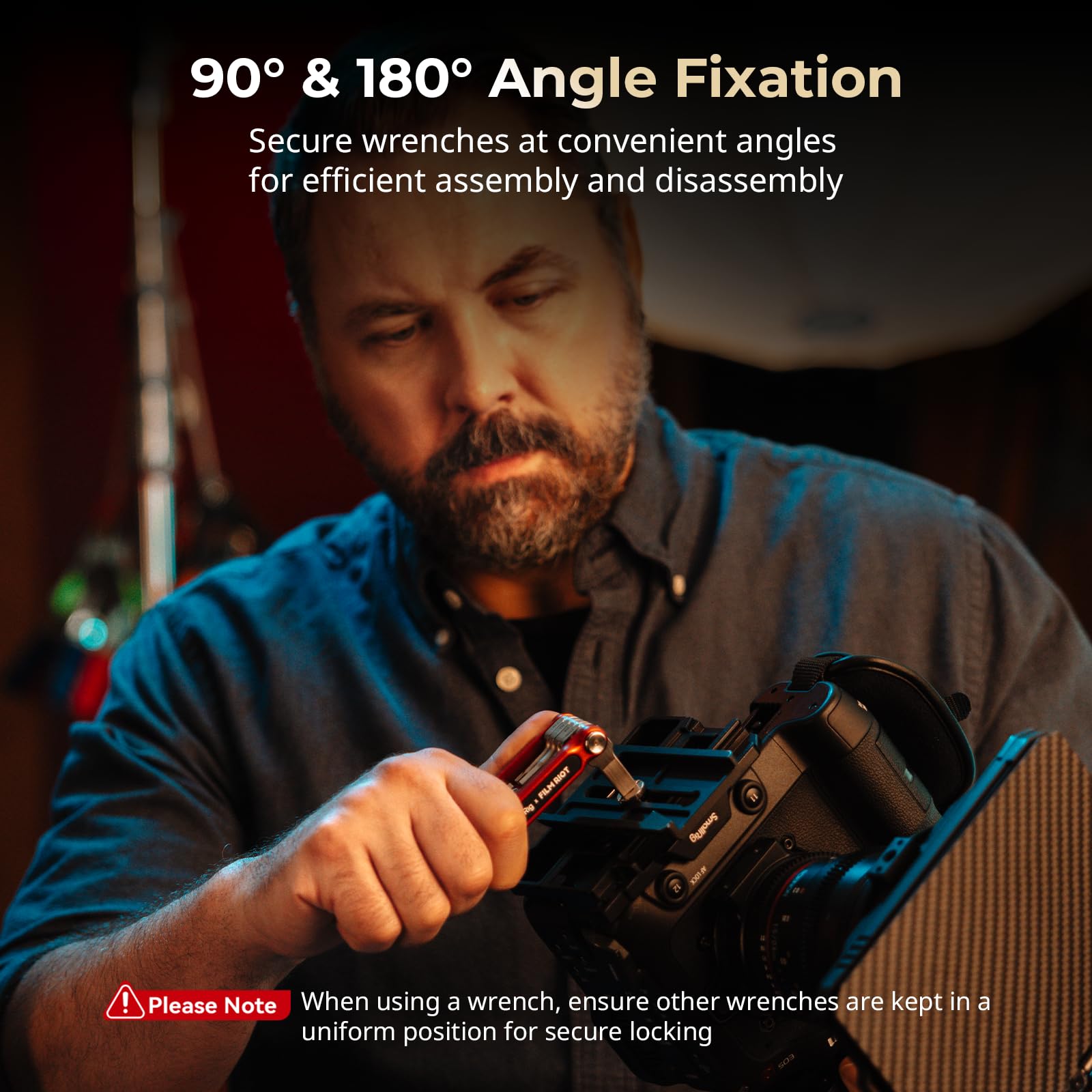 SmallRig 10-in-1 folding wrenches provide versatile torque options for on-location work.