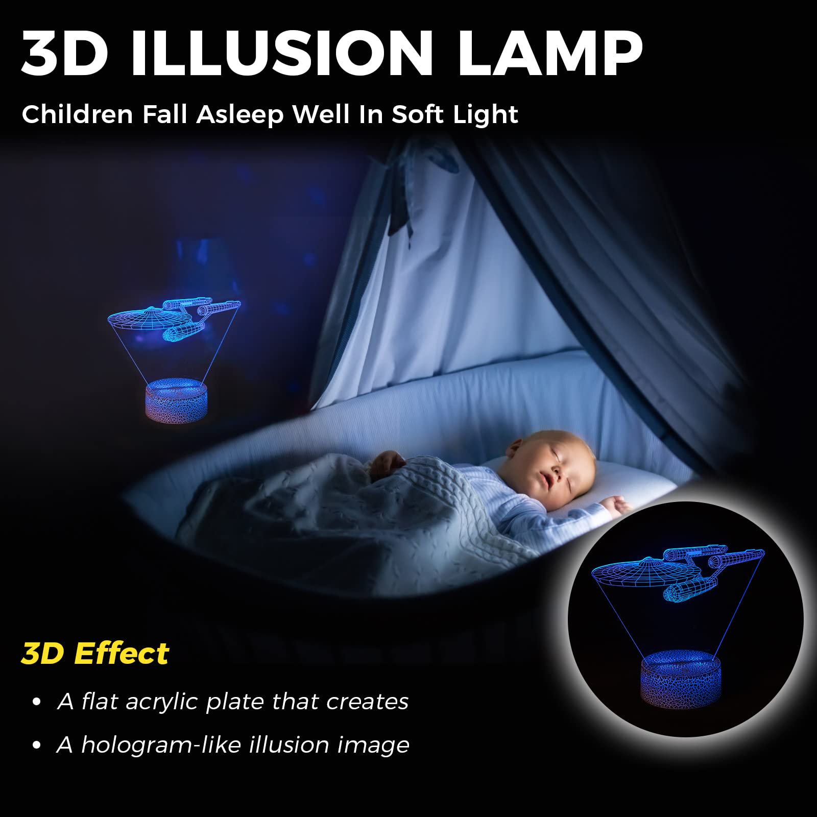Smalody star pattern lamp providing space themed glow