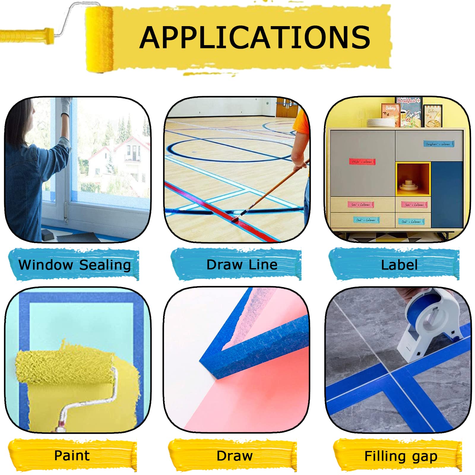 SmaringRobot blue painter tape easy tear to speed up DIY tasks