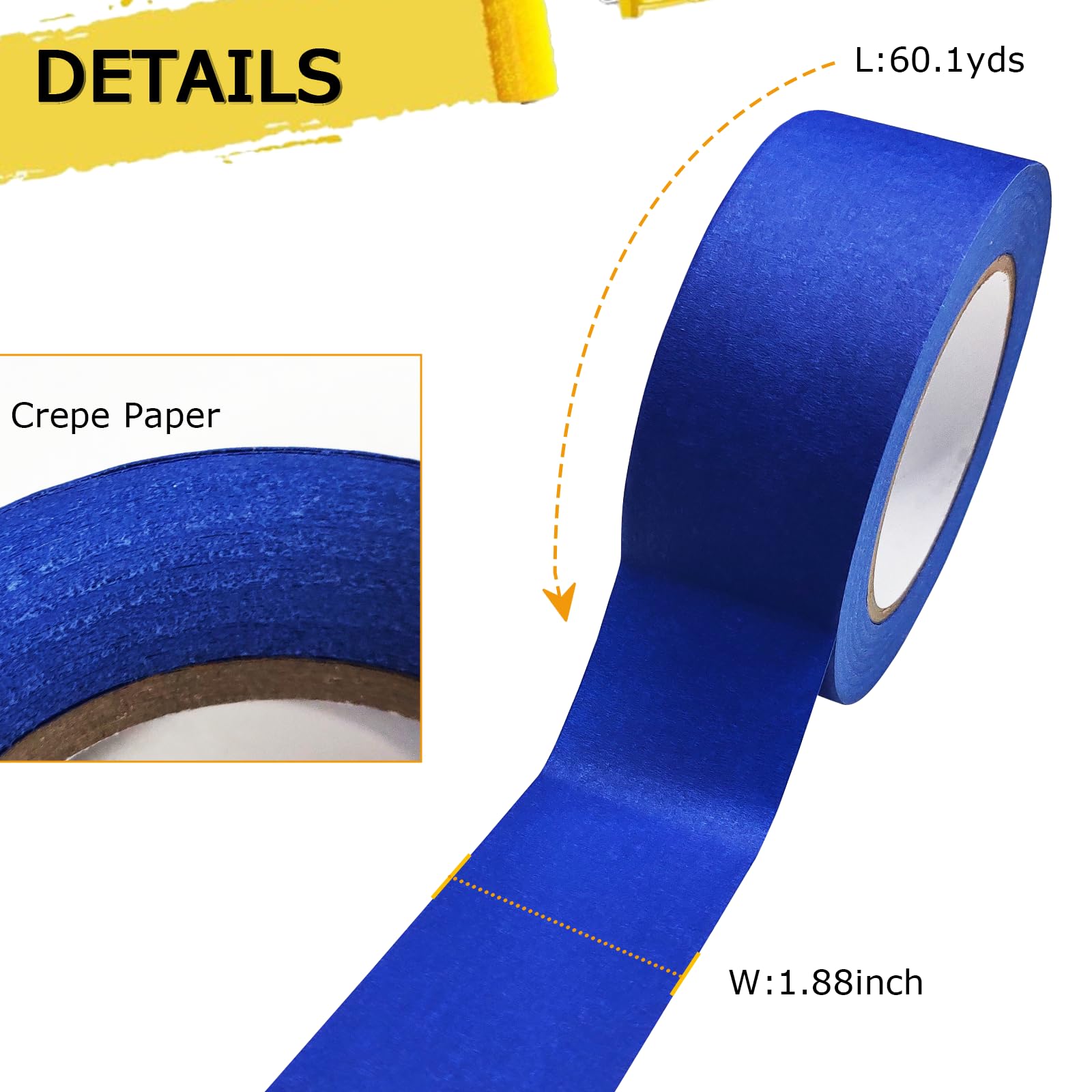 SmaringRobot blue tape close-up shows crepe texture ideal for sharp lines.