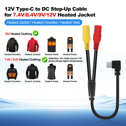 Smarkey adapter with 3.5mm/4.0mm connectors powers 7.4V/8.4V jackets