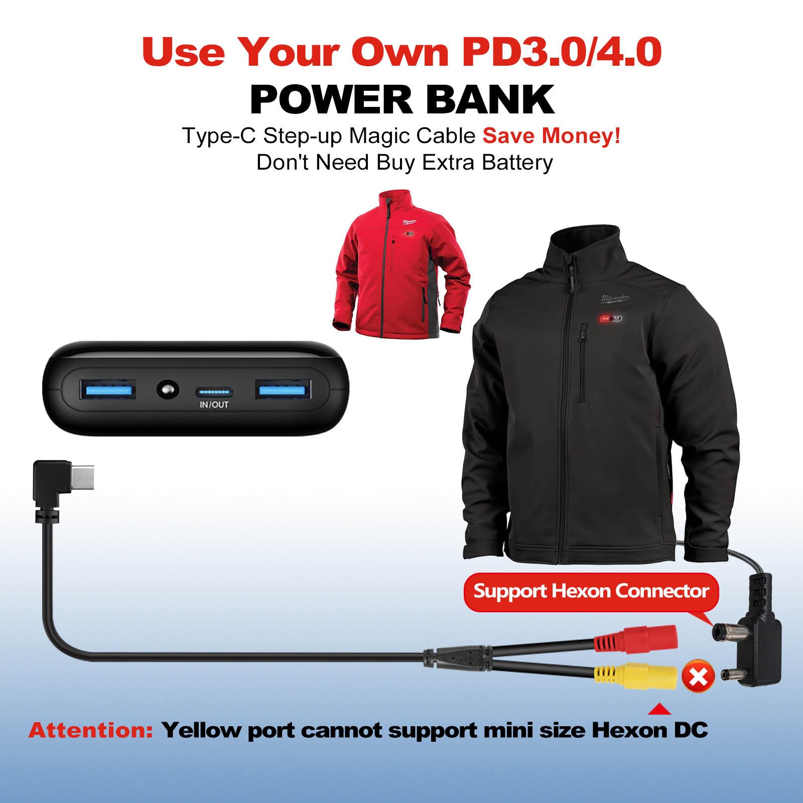 Smarkey portable cable fits in your bag for daily warmth