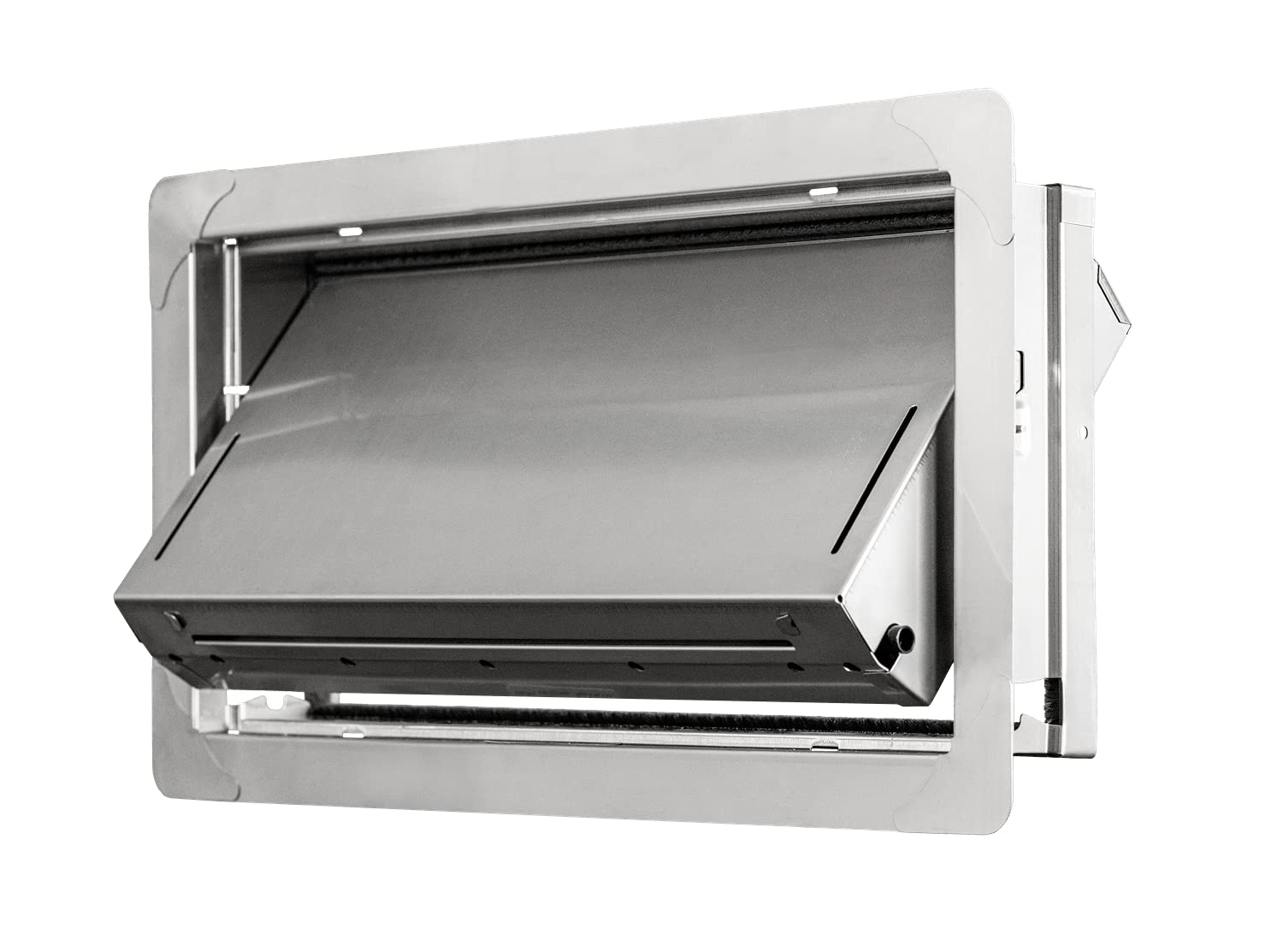 Smart Vent insulated foundation flood vent side profile highlights bi-directional water flow capability.