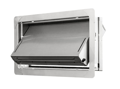 Smart Vent insulated foundation flood vent side profile highlights bi-directional water flow capability.