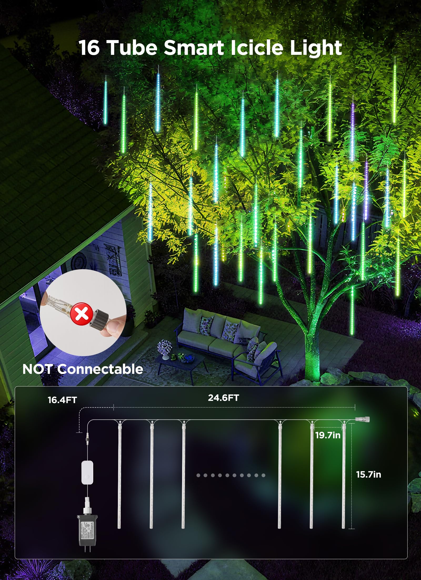 SmartDawn windowsill icicle lights add subtle seasonal glow