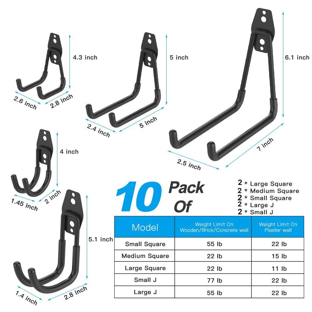 SMARTOLOGY double hooks five sizes provide versatile hanging options.