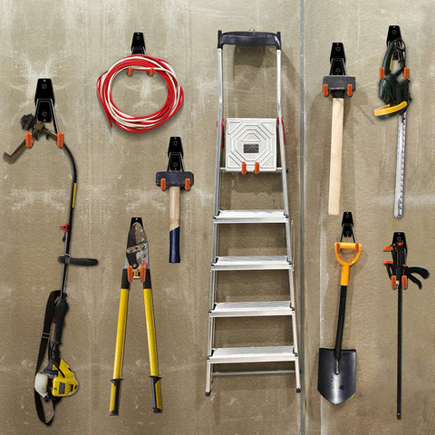 SMARTOLOGY orange hooks visible for quick garage access.