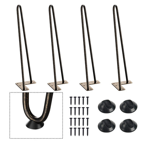SMARTSTANDARD 16-inch hairpin legs in bronze finish for TV stands and cabinets