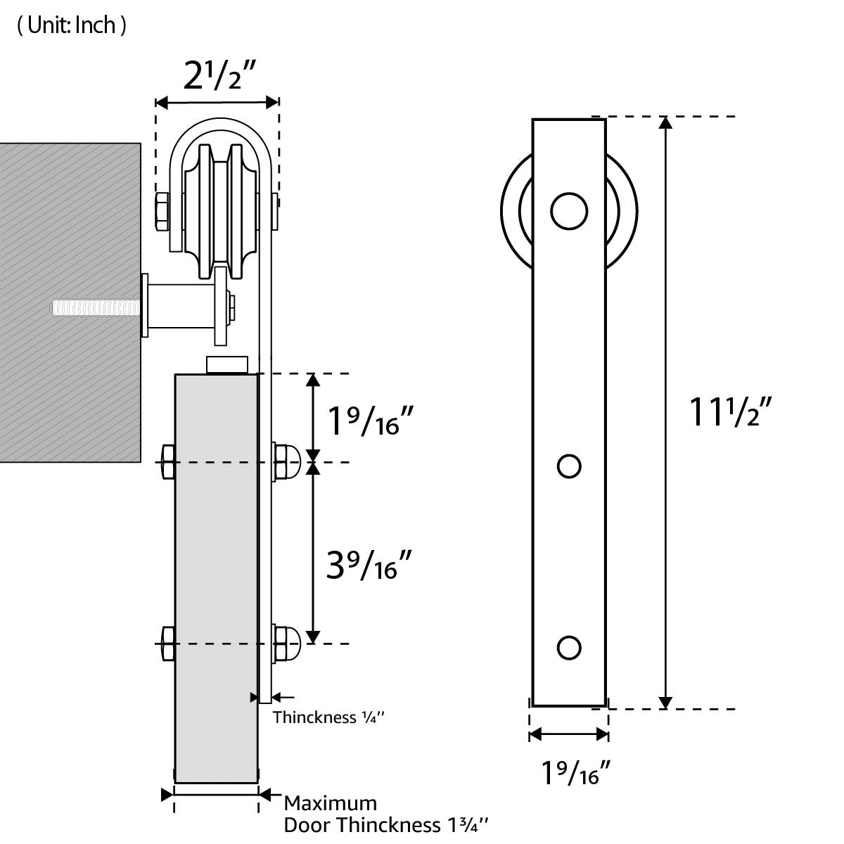 Brand SMARTSTANDARD demonstrates 170 lb door capacity reference