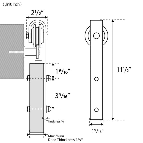 Brand SMARTSTANDARD demonstrates 170 lb door capacity reference