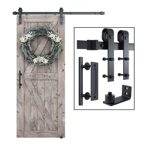 SMARTSTANDARD 5FT barn door track kit for smooth, quiet operation