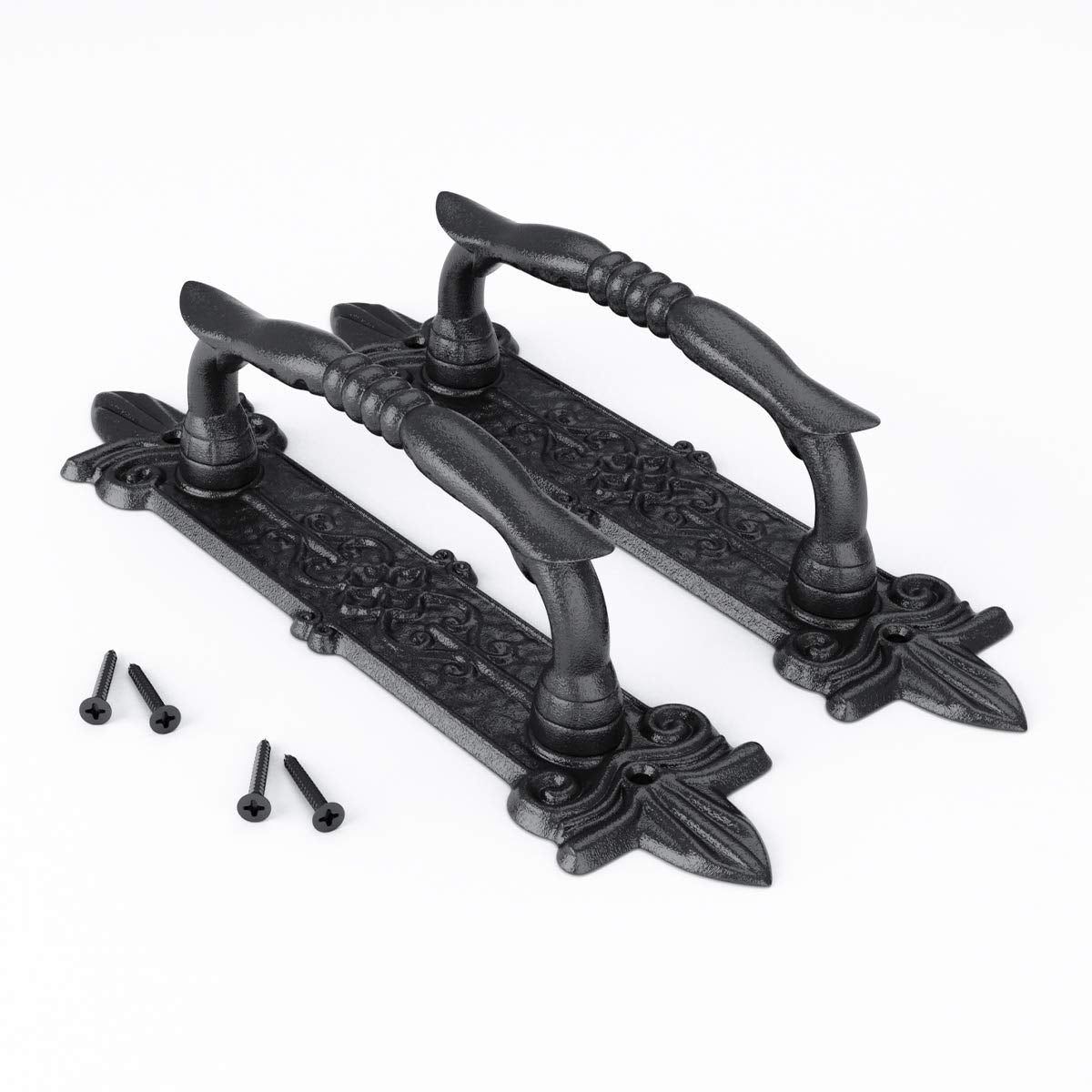 SMARTSTANDARD antique black finish door handle close-up showing sturdy construction.