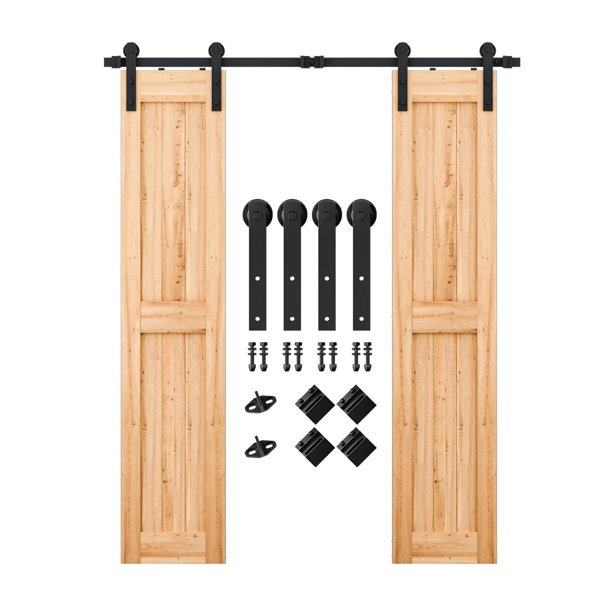 SMARTSTANDARD barn door track and rail for smooth, quiet sliding.