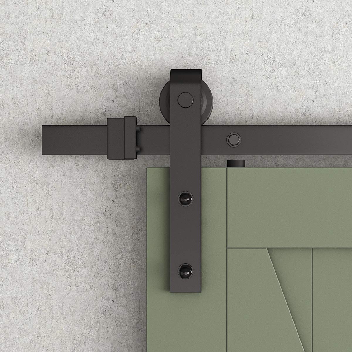 Black finish SMARTSTANDARD hardware complements interior doors and styles
