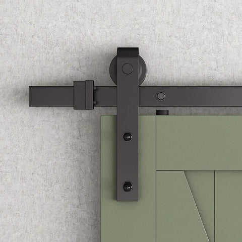 Black finish SMARTSTANDARD hardware complements interior doors and styles