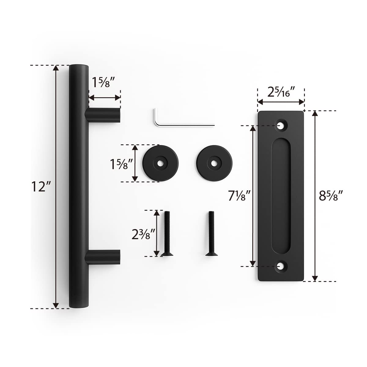 Hardware-only listing; door not included in the package.