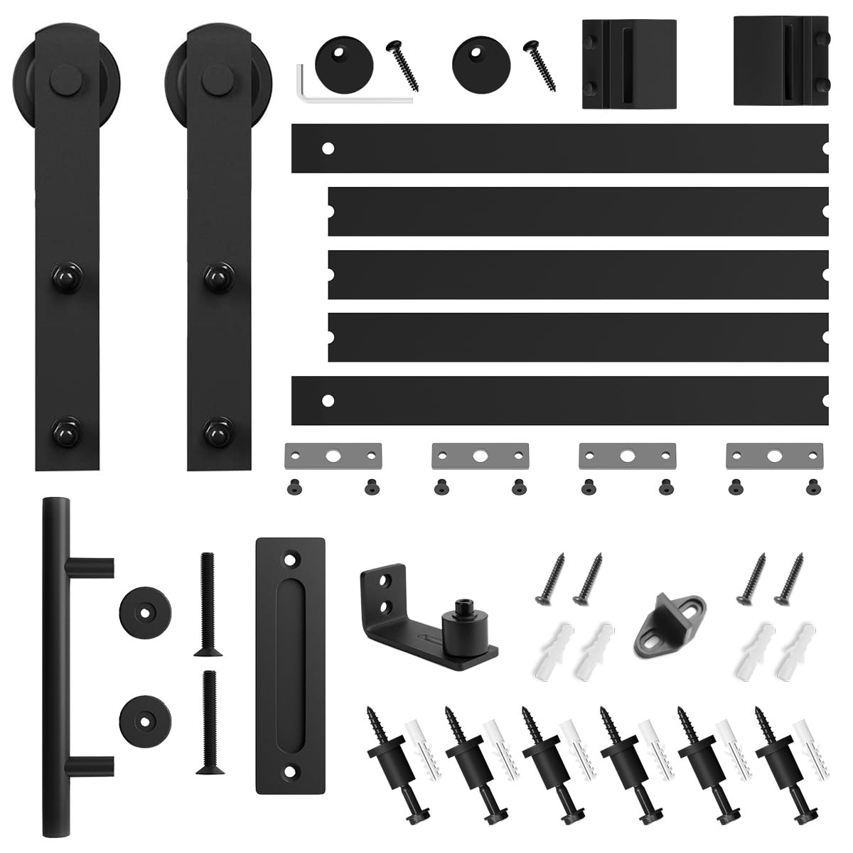 SMARTSTANDARD door stop set in black to prevent wall damage
