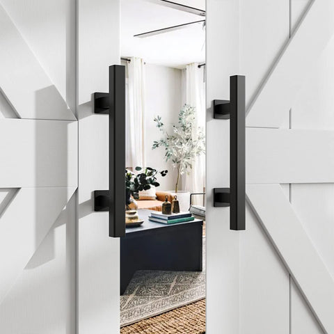 SMARTSTANDARD finger pull 12-inch black provides discreet grip for interior doors.