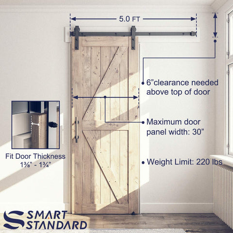 SMARTSTANDARD floor guide helps stabilize the door for long-term use