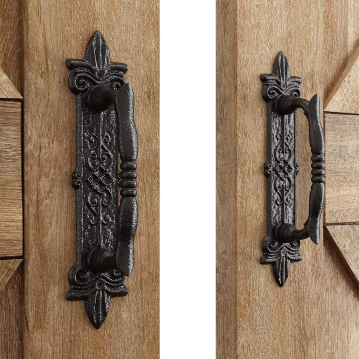 SMARTSTANDARD heavy-duty barn door handle 9.5-inch pull for gates and sheds.