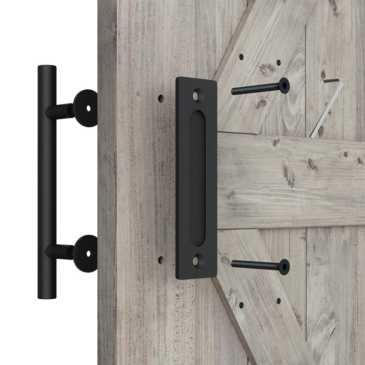 Solid stainless steel construction with a durable black finish.
