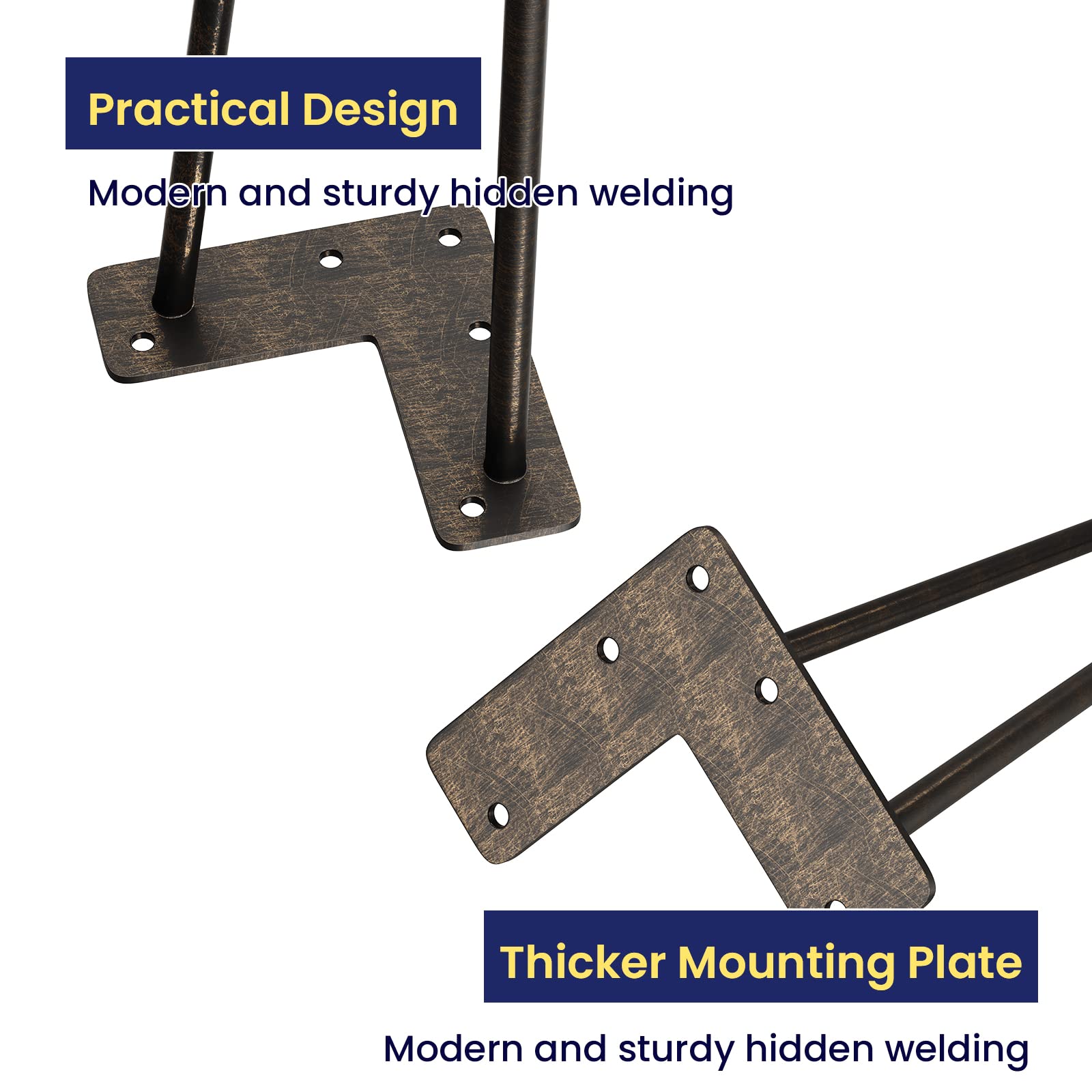 SMARTSTANDARD pre-drilled mounting bracket with five holes speeds DIY assembly