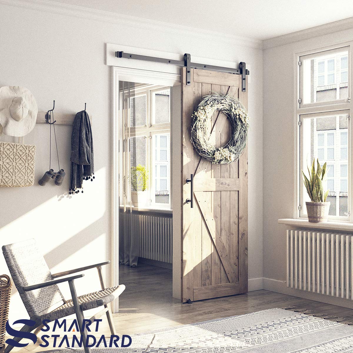 SMARTSTANDARD pull handle set with mounting hardware for sliding doors
